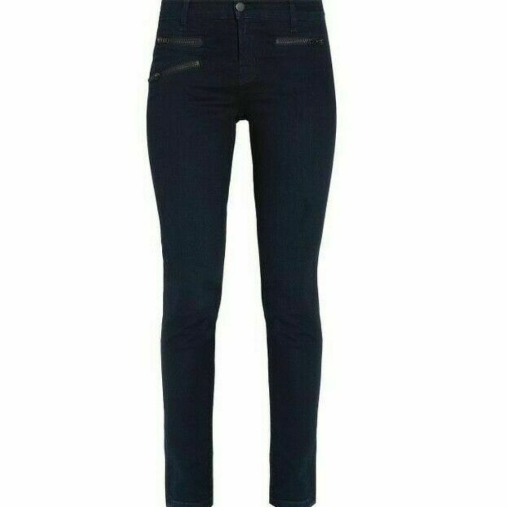 J BRAND Zoey SoHo Triple Zip Skinny Ankle Jeans Ultra Dark Size 27